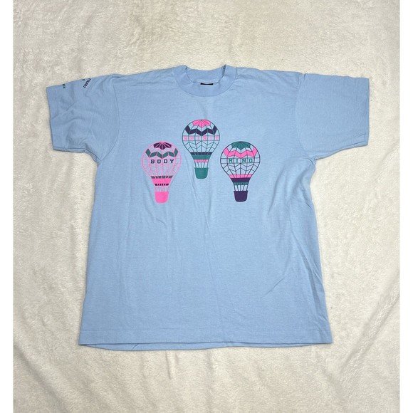 Vtg 90s Body Spirt & Mind Screen Stars Graphic T-Shirt Single Stitch Size Large - Picture 1 of 8